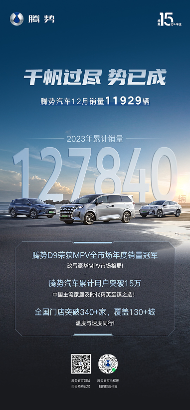 第一！2023年度mpv市场销冠诞生！腾势d9打破合资二十余年垄断